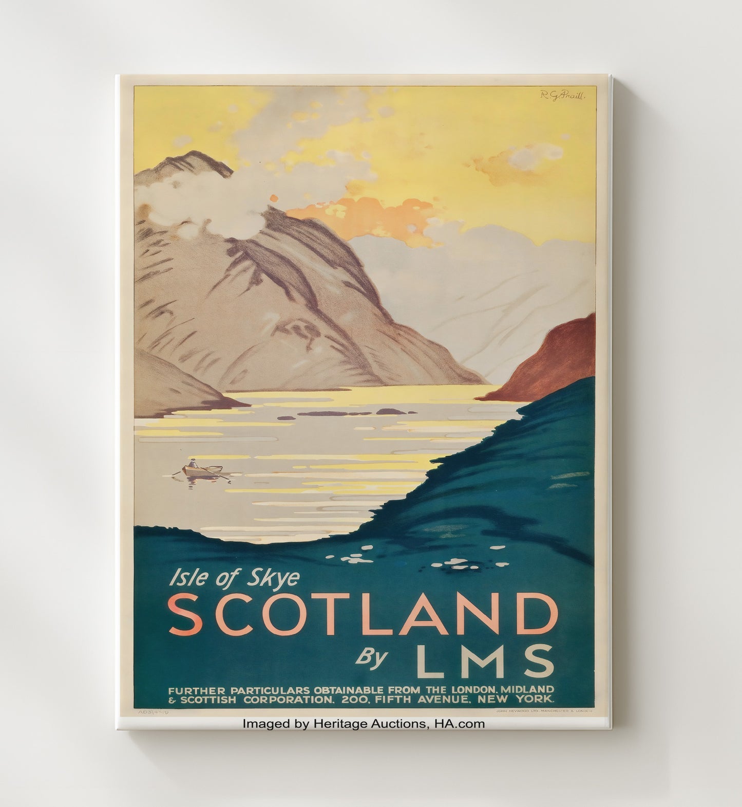 Isle of Skye Scotland Vintage Travel Print 20x24 Canvas travel wall art print