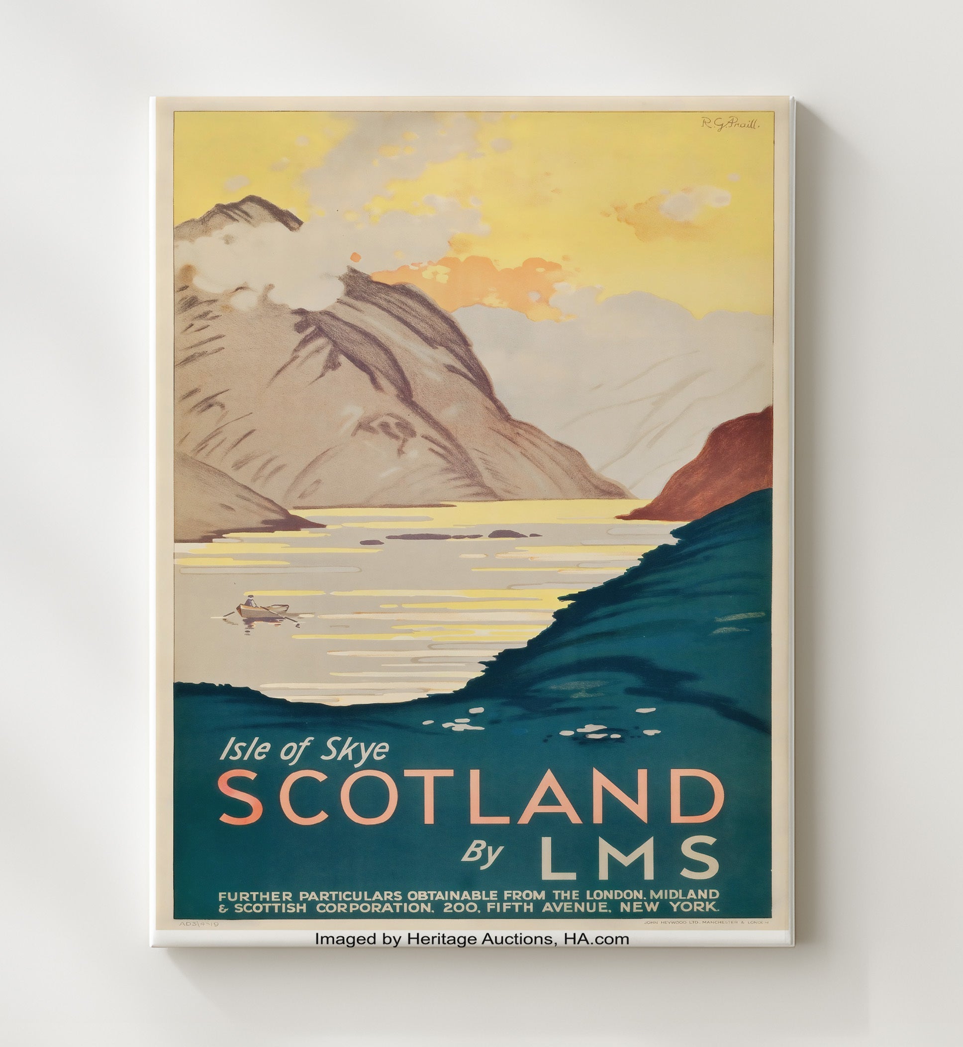 Isle of Skye Scotland Vintage Travel Print 20x24 Canvas travel wall art print