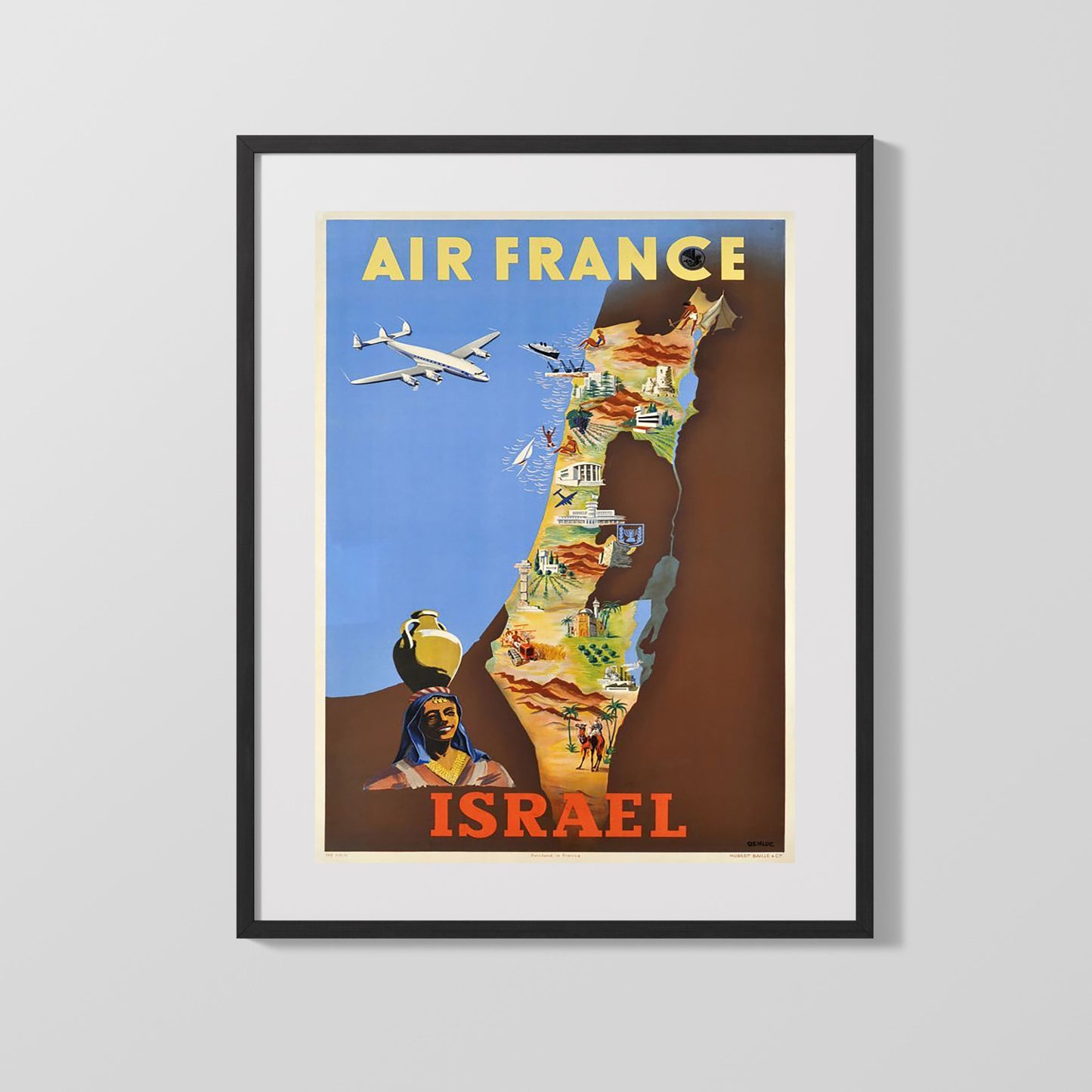 Classic Travel Poster - Israel - Air France