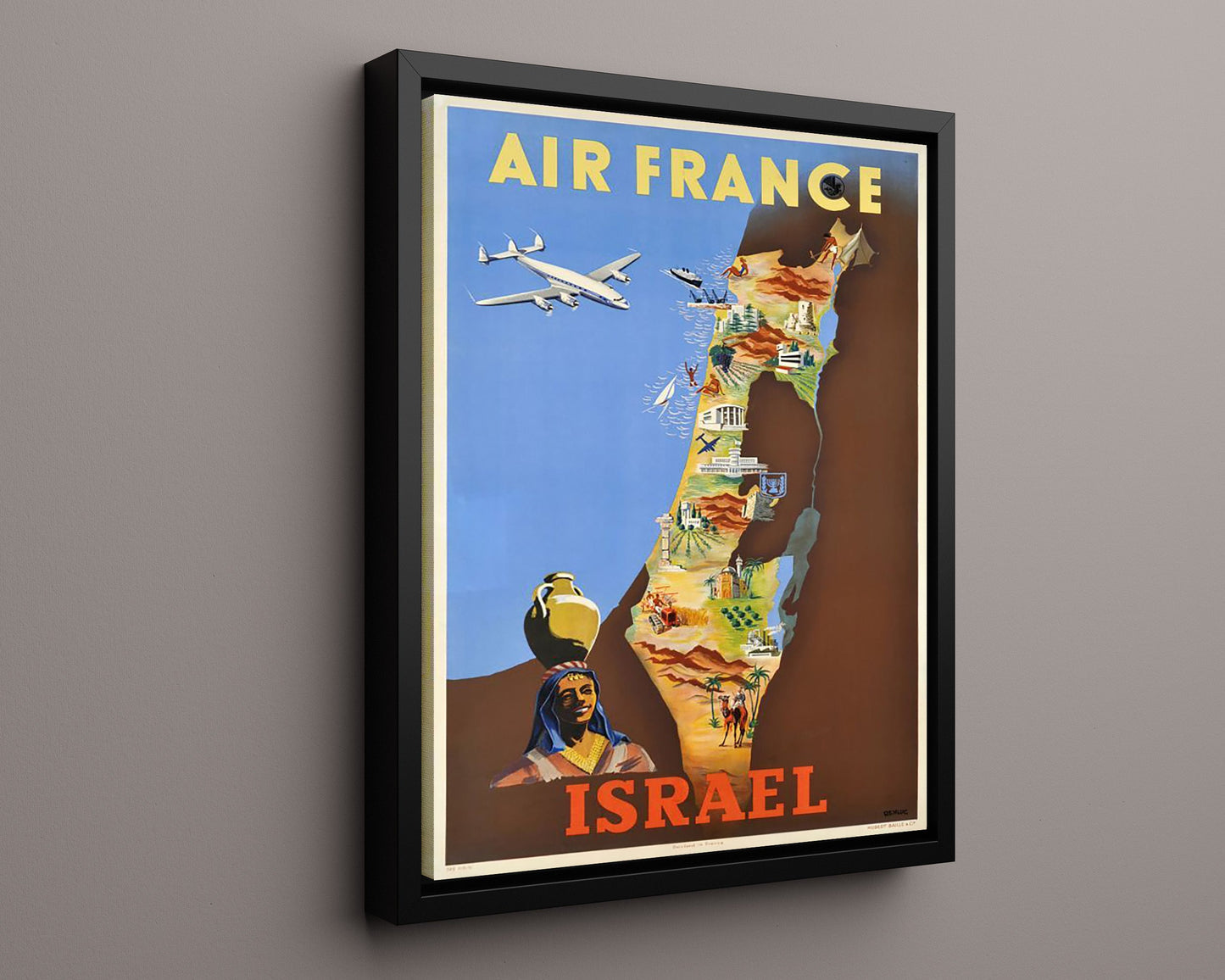 Classic Travel Poster - Israel - Air France