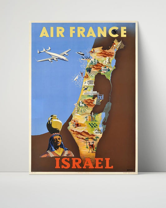 Classic Travel Unframed Poster -  Israel - Air France
