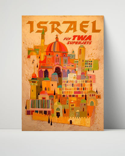 Classic Travel Unframed Poster -  Israel - TWA Superjets