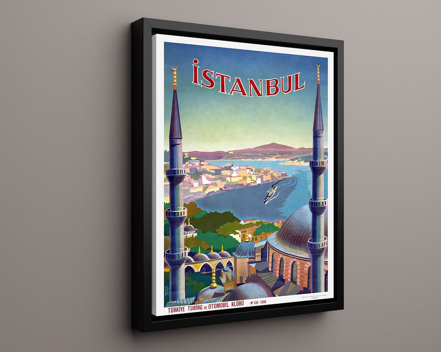Classic Travel Poster - Istanbul - Skyline View