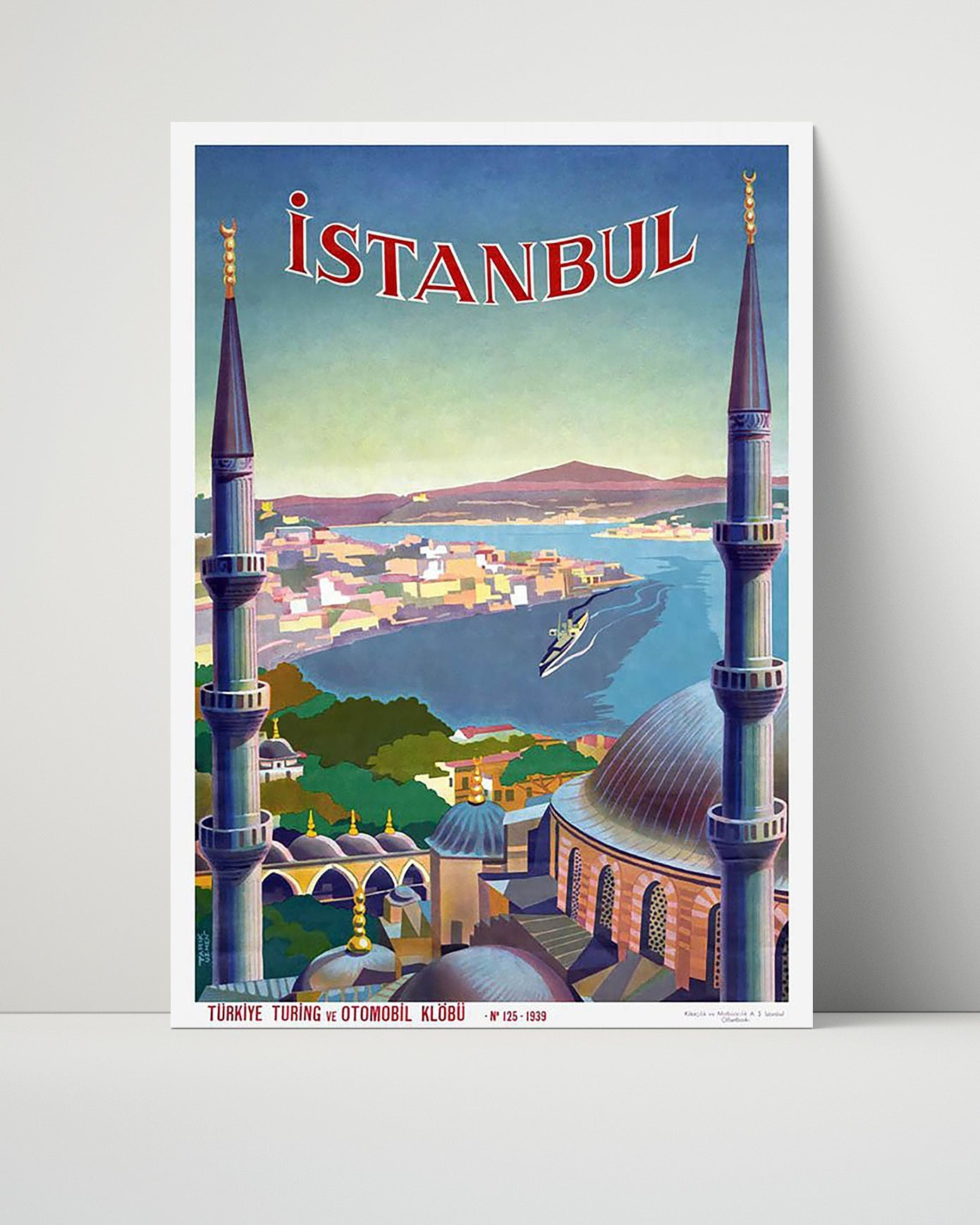 Classic Travel Poster - Istanbul - Skyline View