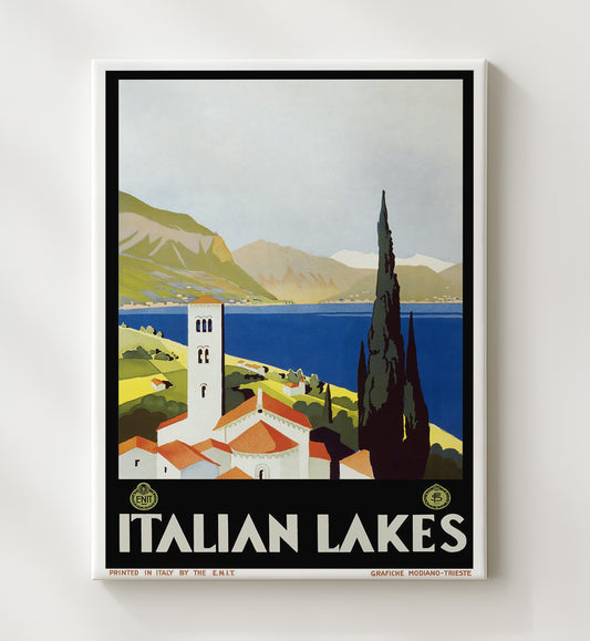 Italian Lakes Scenic - Travel - 20x24 Canvas
