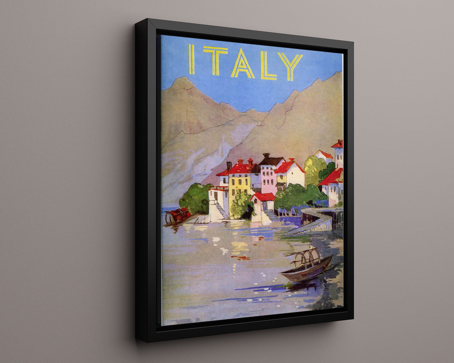 Classic Travel Poster - Italy - Lakeside Village