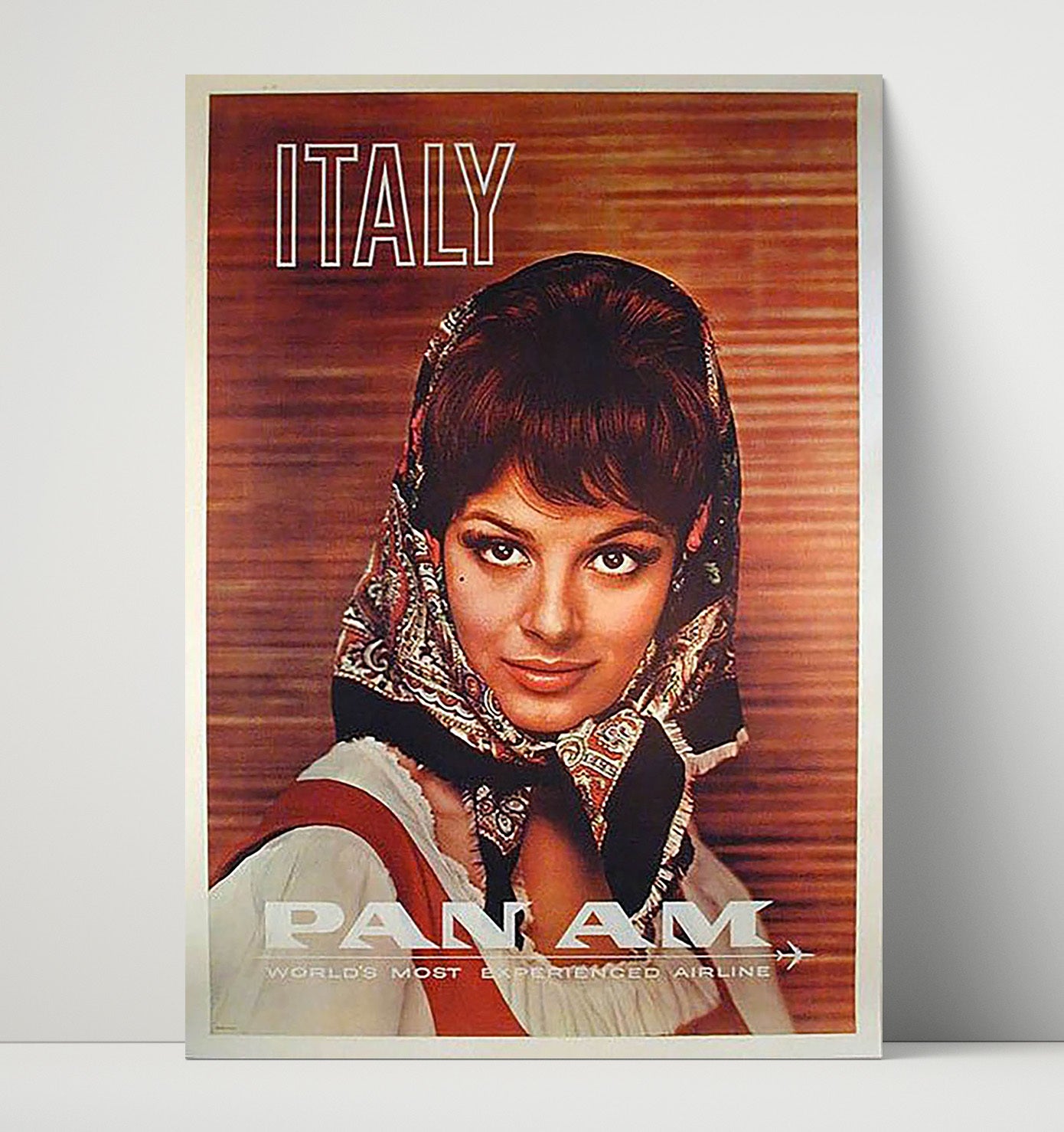 Italy Pan Am Airlines Vintage Travel Print 16x20 Unframed Print travel wall art print