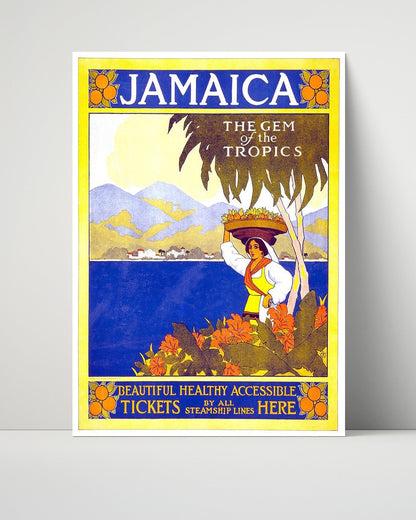 Classic Travel Unframed Poster -  Jamaica - Gem of the Tropics