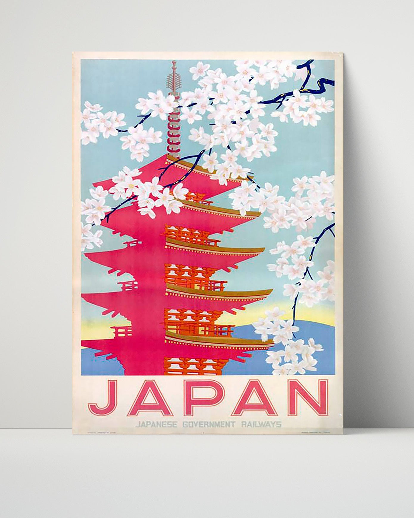 Classic Travel Poster - Japan - Cherry Blossoms