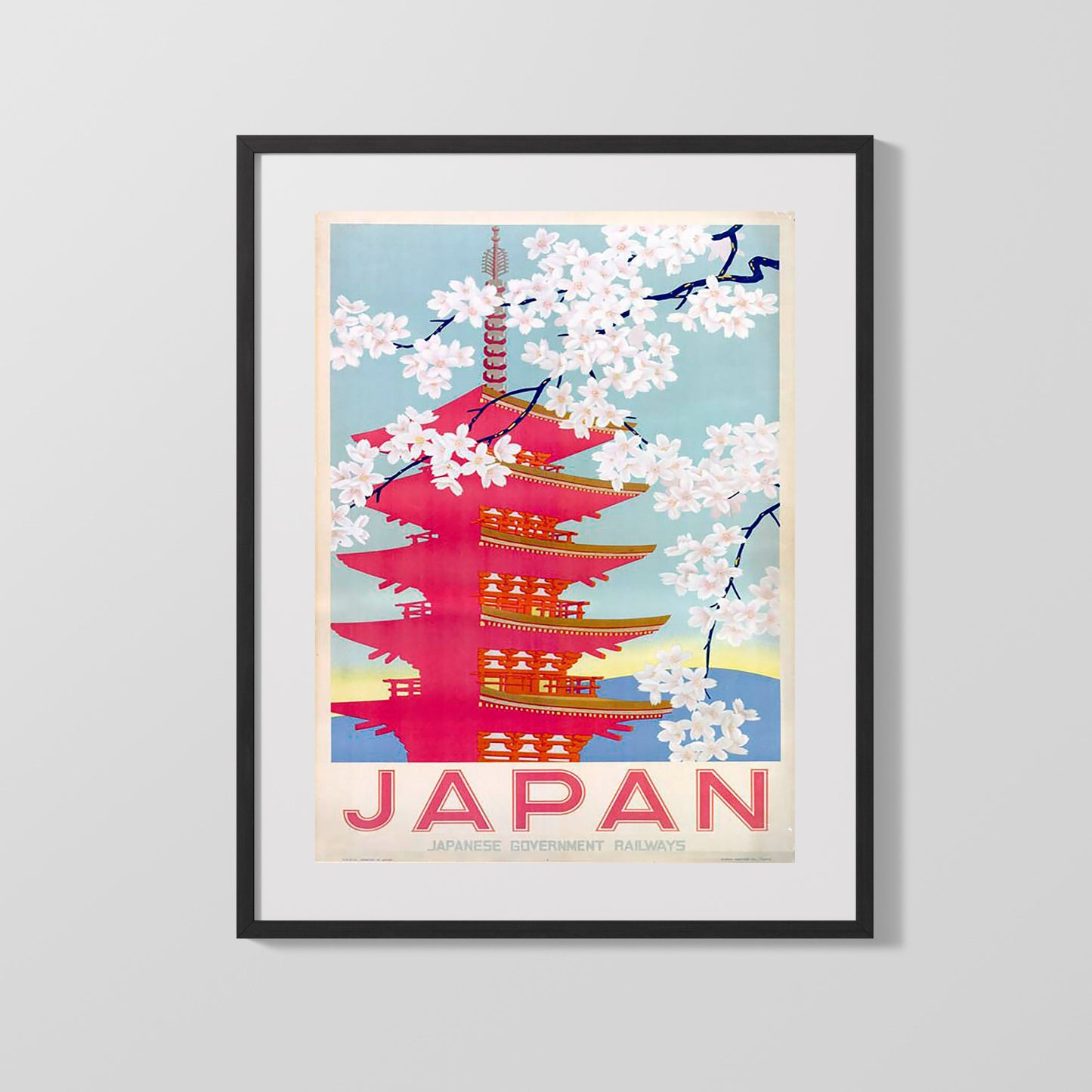 Classic Travel Poster - Japan - Cherry Blossoms