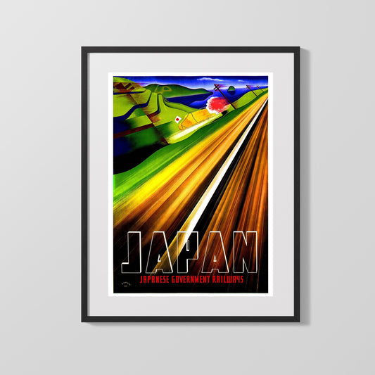 Classic Travel Poster - Japan - Japanese Railways