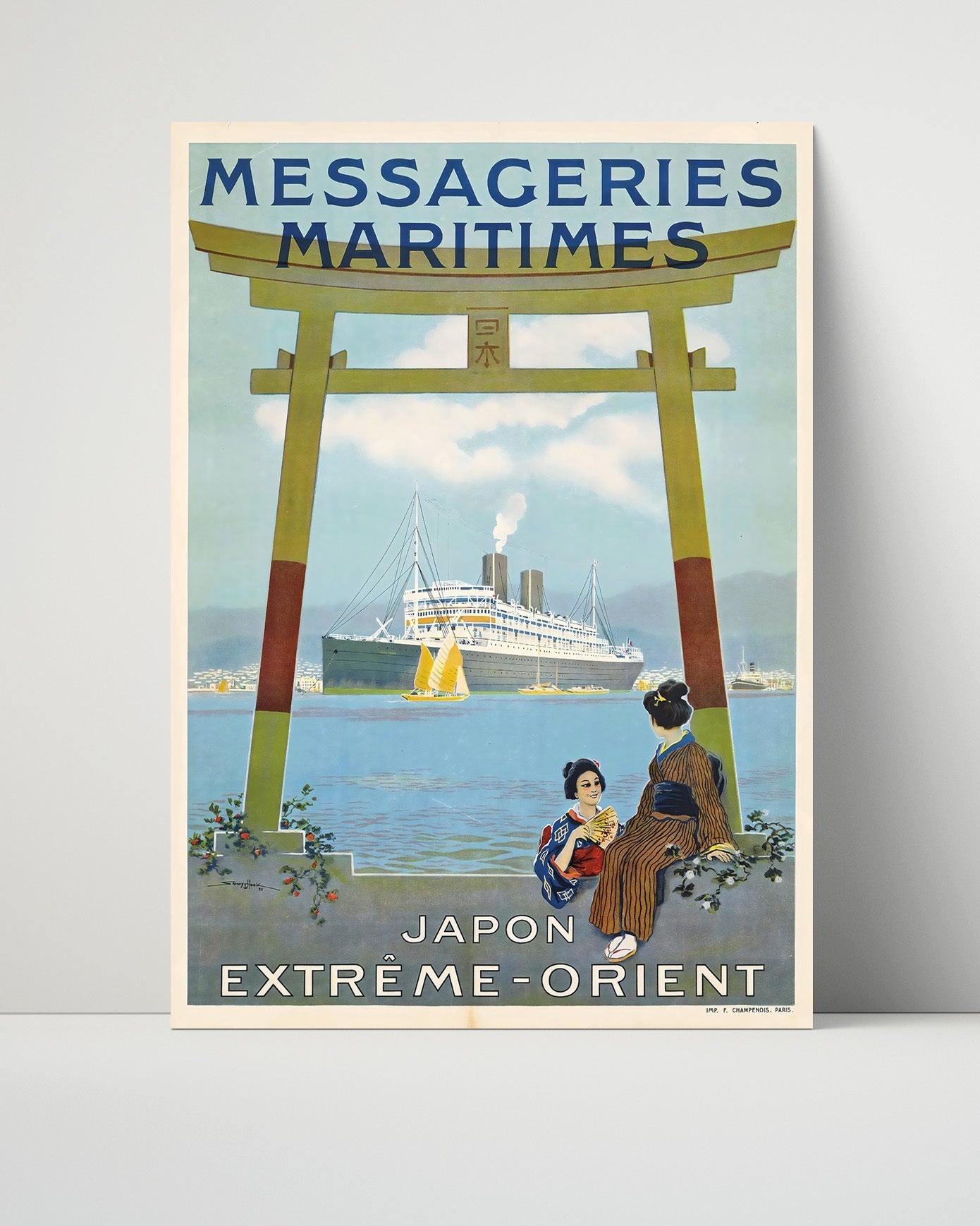 Classic Travel Unframed Poster -  Japan - Messageries Maritimes