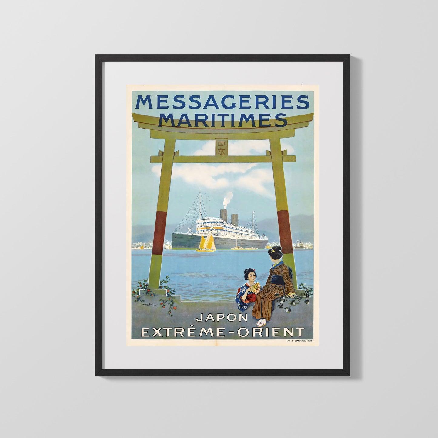 Classic Travel Poster - Japan - Messageries Maritimes