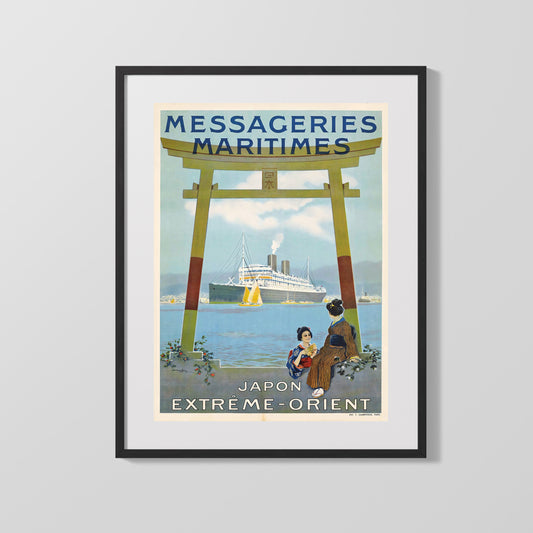 Classic Travel Poster - Japan - Messageries Maritimes