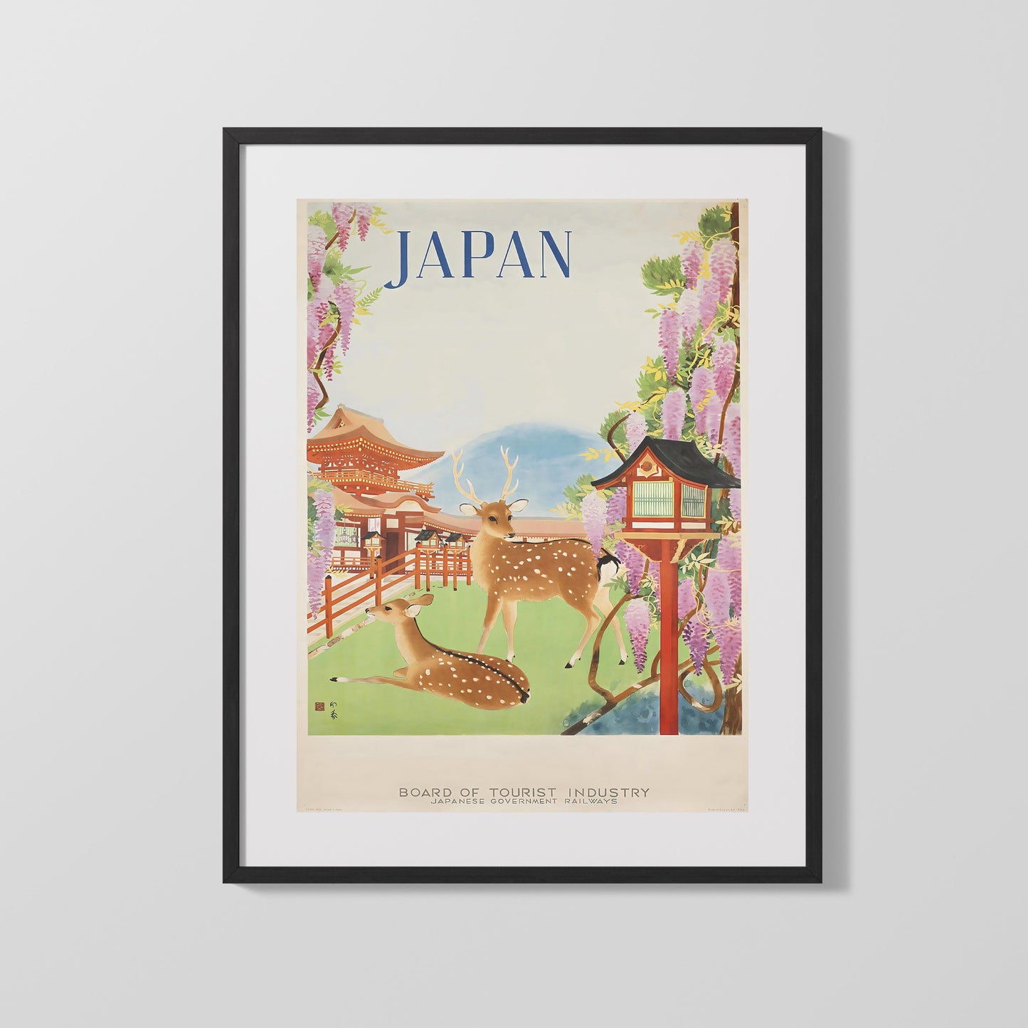 Classic Travel Poster - Japan - Nara Deer