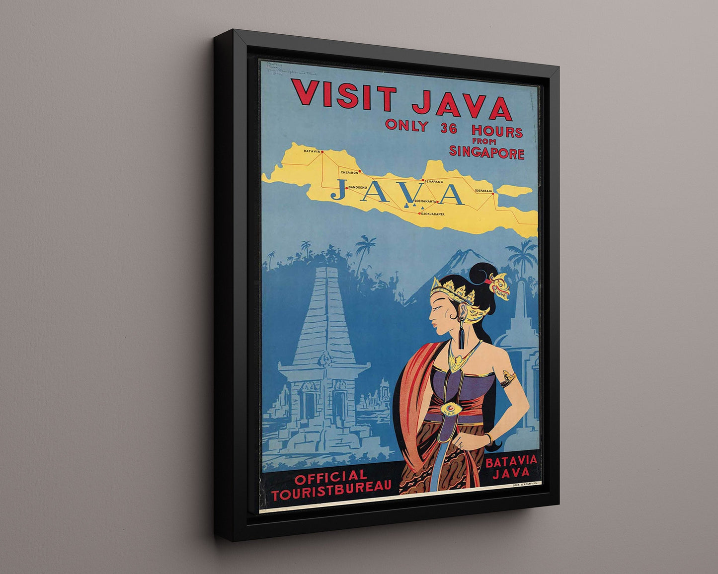 Classic Travel Poster - Java - Batavia