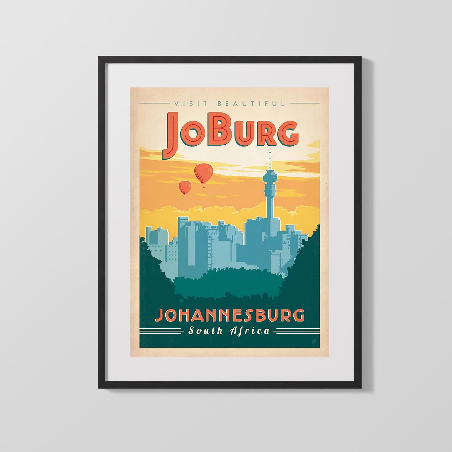 Classic Travel Poster - Johannesburg - South Africa