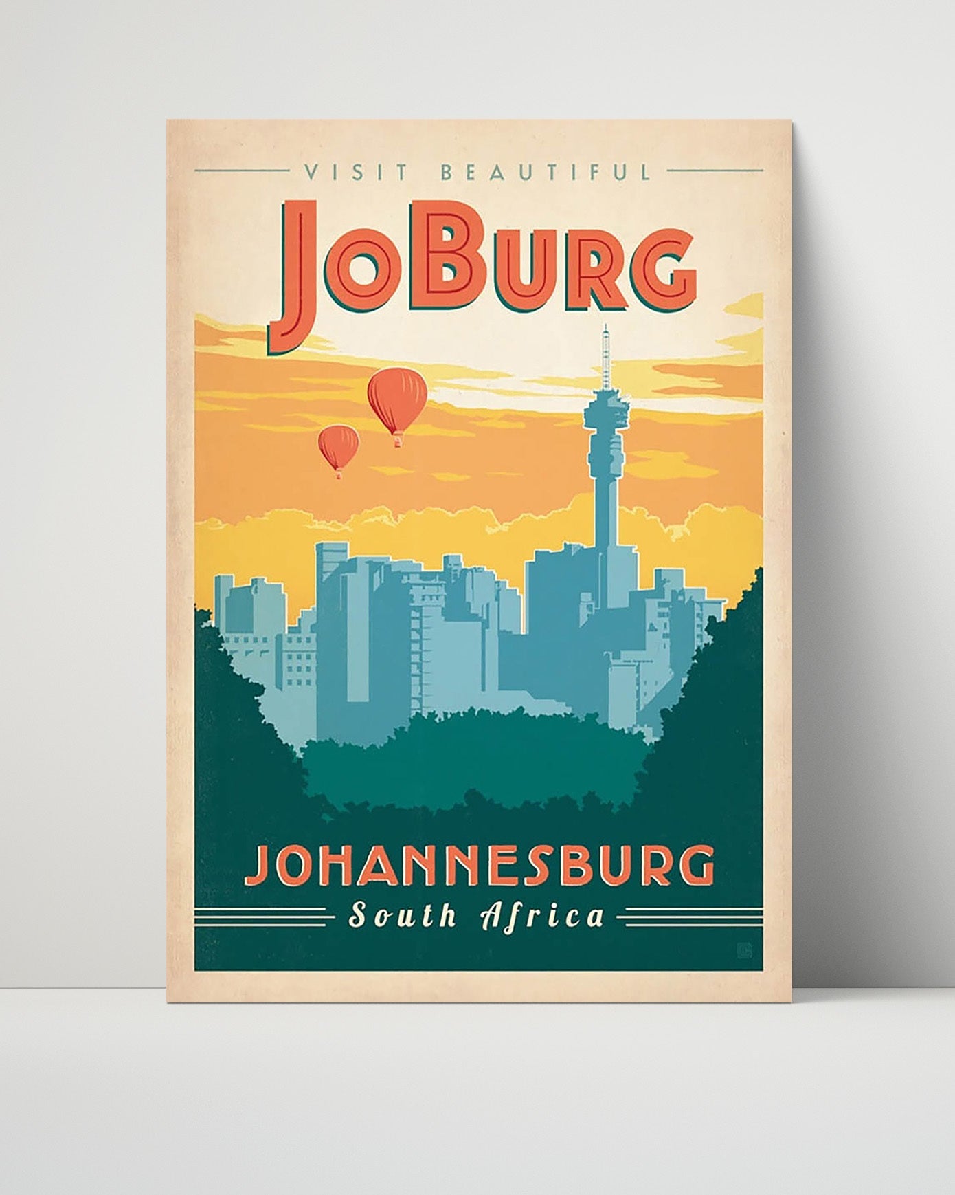 Classic Travel Poster - Johannesburg - South Africa