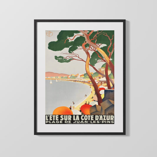 Classic Travel Poster - Juan-les-Pins - Cote dAzur