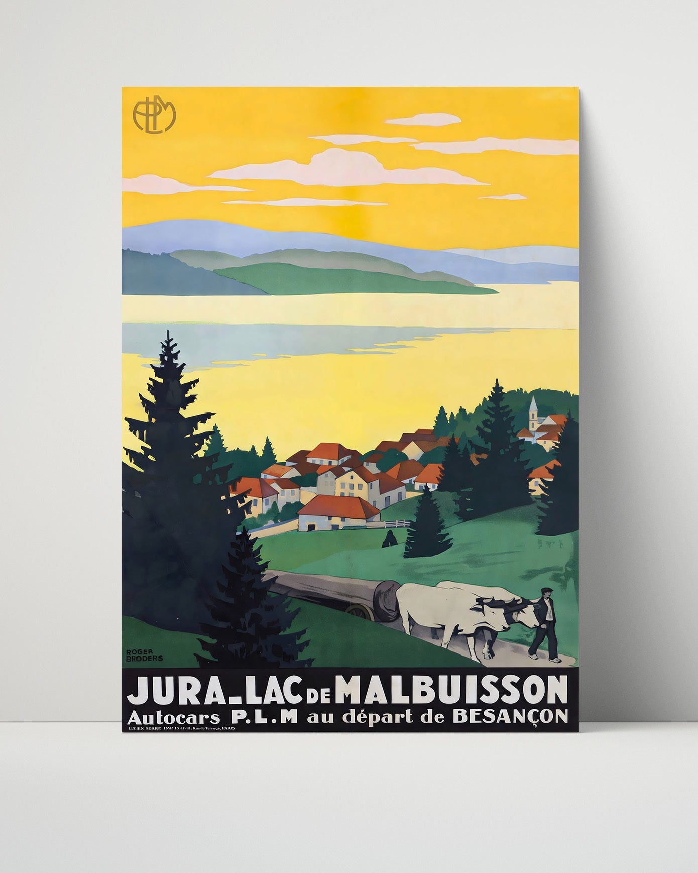 Classic Travel Poster - Jura - Lac de Malbuisson