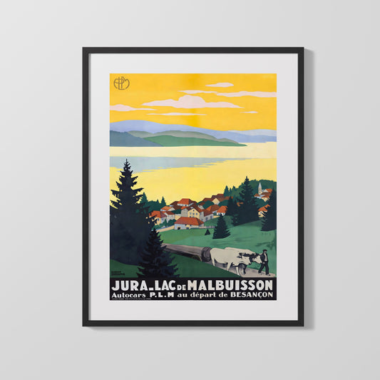 Classic Travel Poster - Jura - Lac de Malbuisson