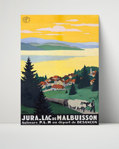 Classic Travel Unframed Poster -  Jura - Lac de Malbuisson