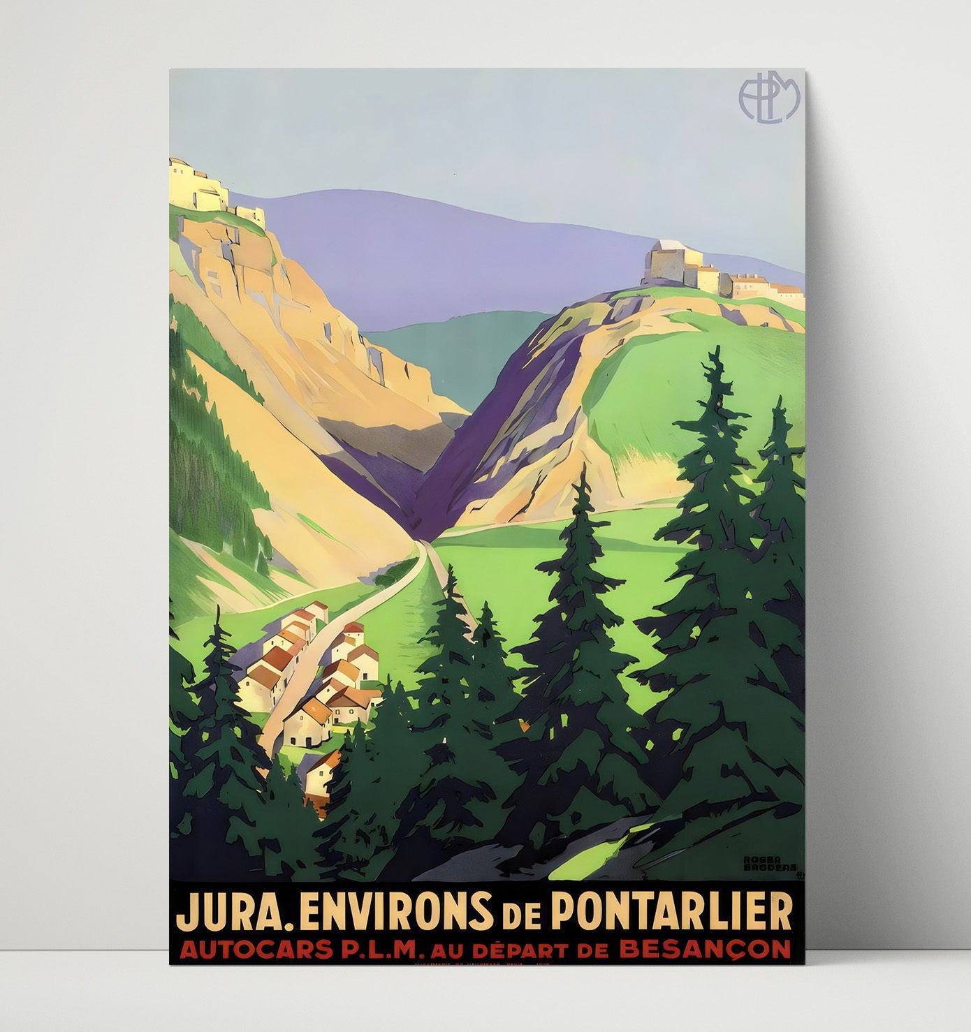 Jura Pontarlier Vintage Travel Print 16x20 Unframed Print travel wall art print