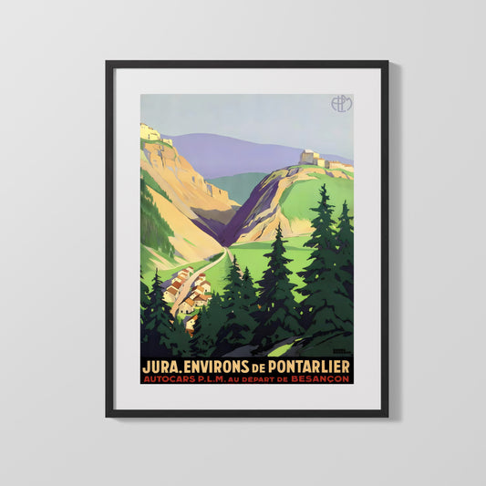 Classic Travel Poster - Jura - Pontarlier