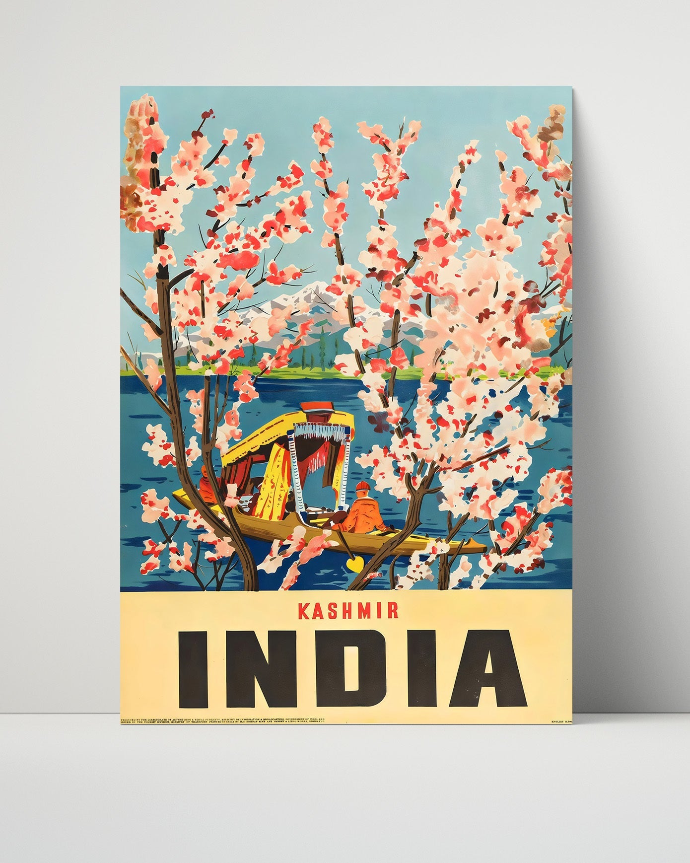Classic Travel Poster - Kashmir - India Blossoms