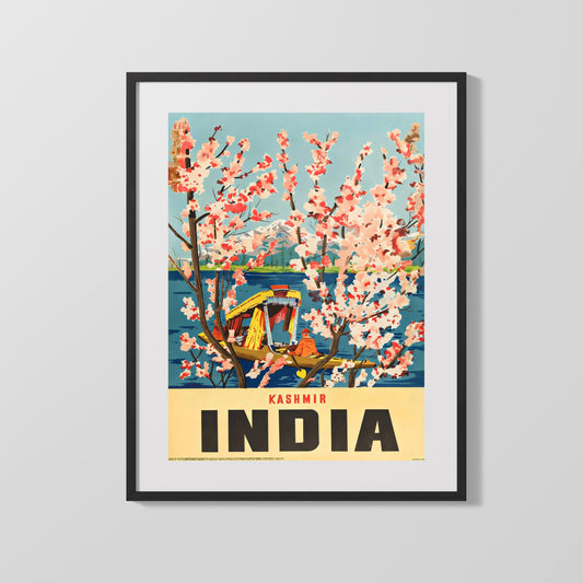 Classic Travel Poster - Kashmir - India Blossoms