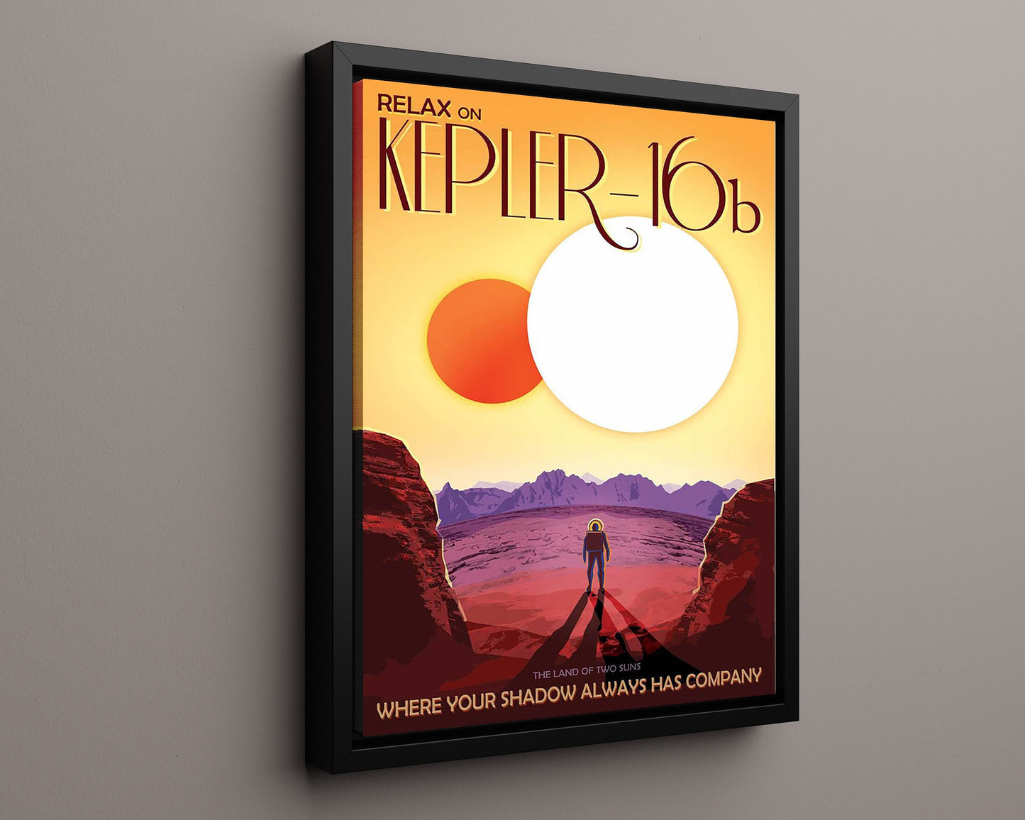 Classic Travel Poster - Kepler-16b - SciFi