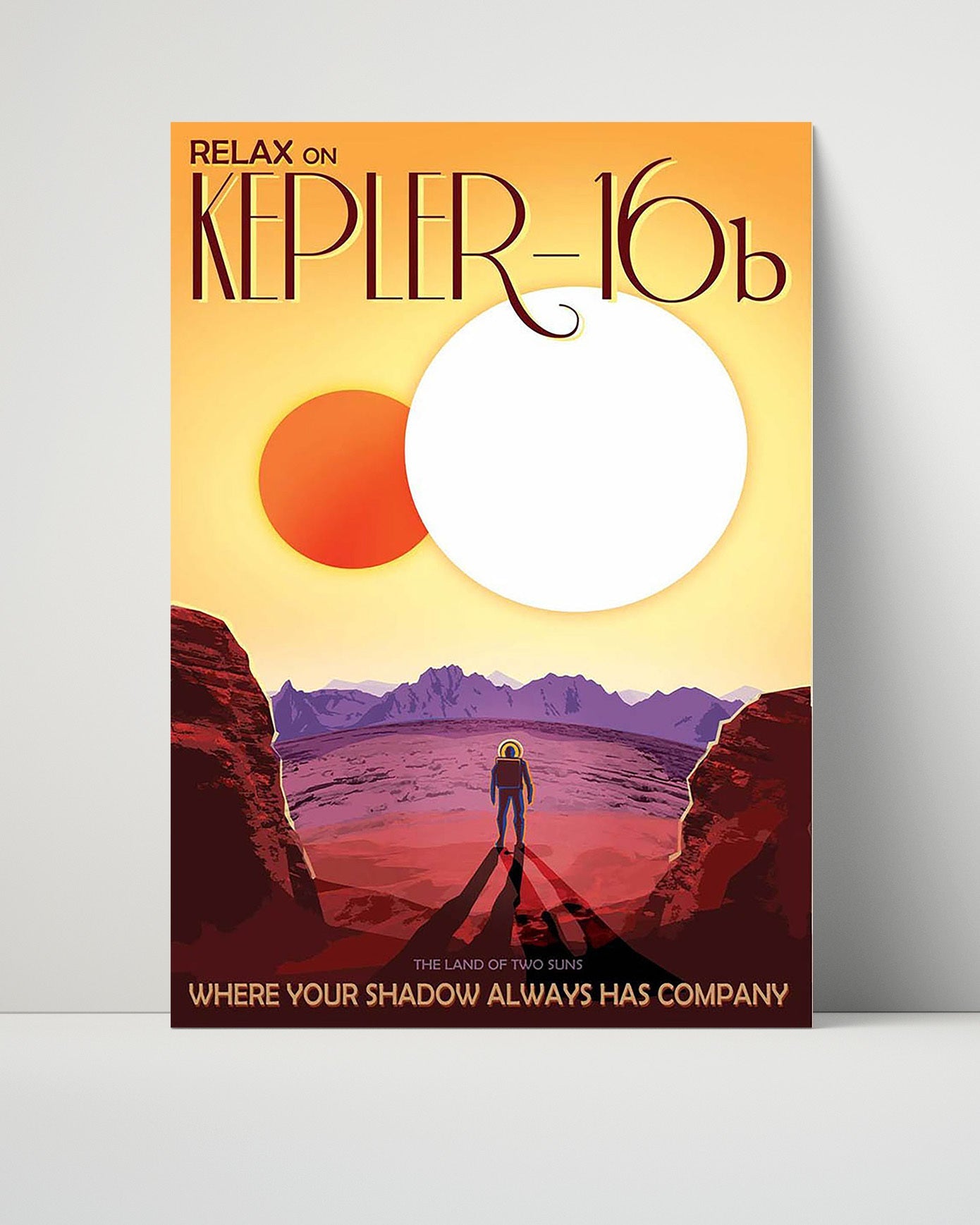 Classic Travel Poster - Kepler-16b - SciFi