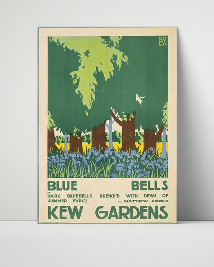 Classic Travel Unframed Poster -  Kew Gardens - Bluebells