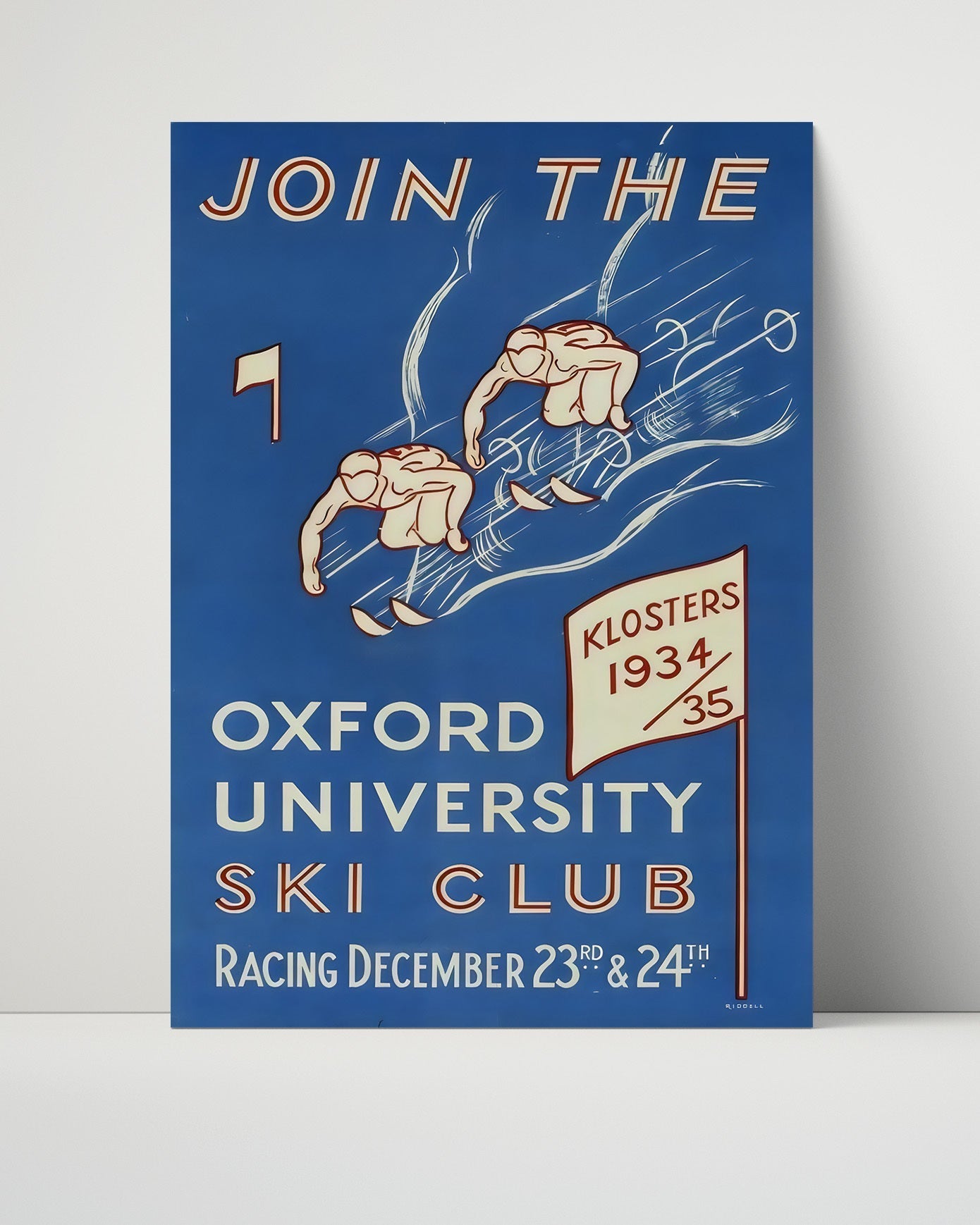 Classic Travel Unframed Poster -  Klosters - Oxford Ski Club