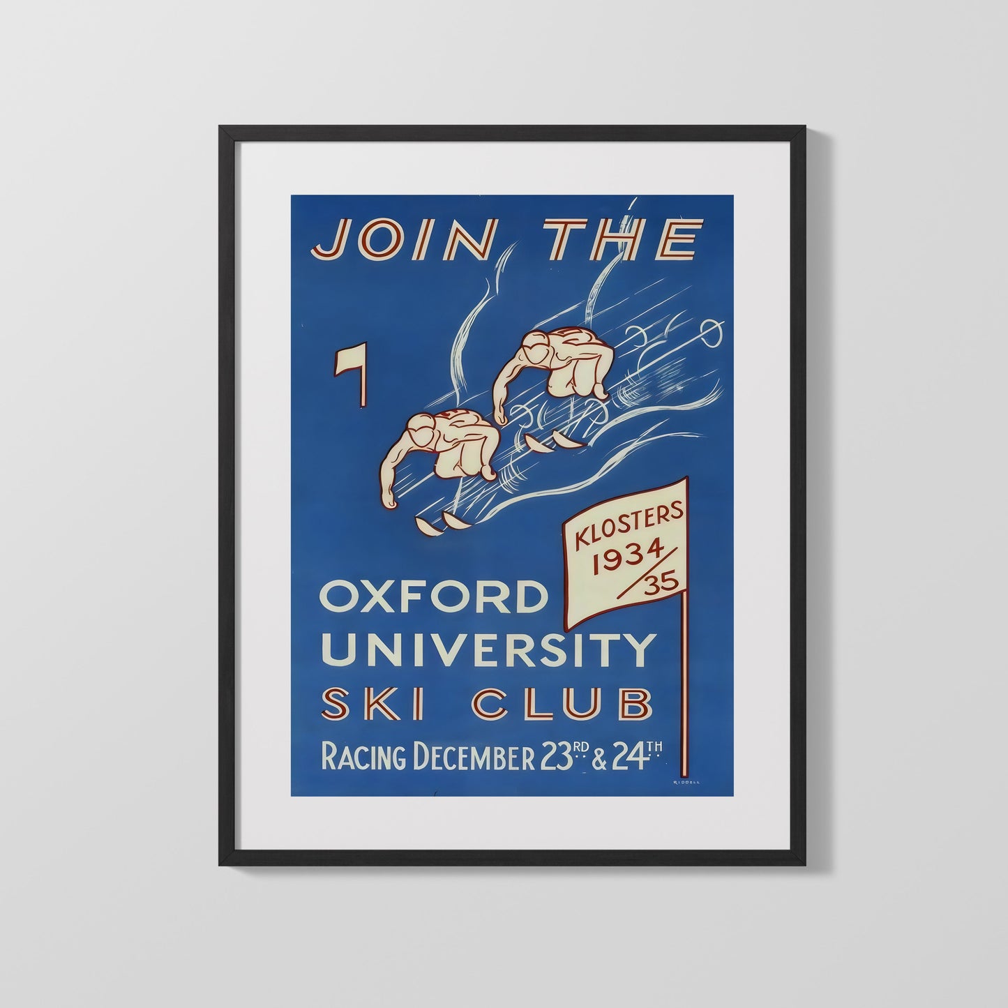 Classic Travel Poster - Klosters - Oxford Ski Club