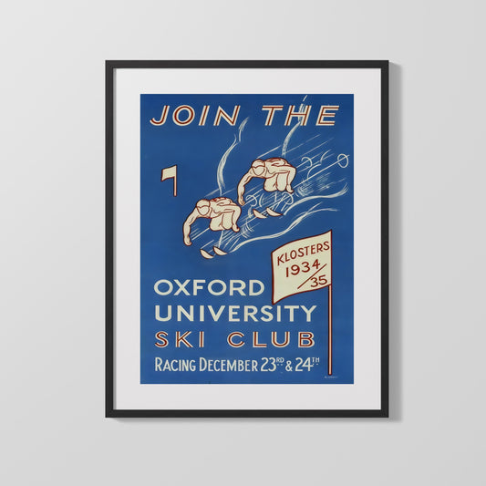 Classic Travel Poster - Klosters - Oxford Ski Club