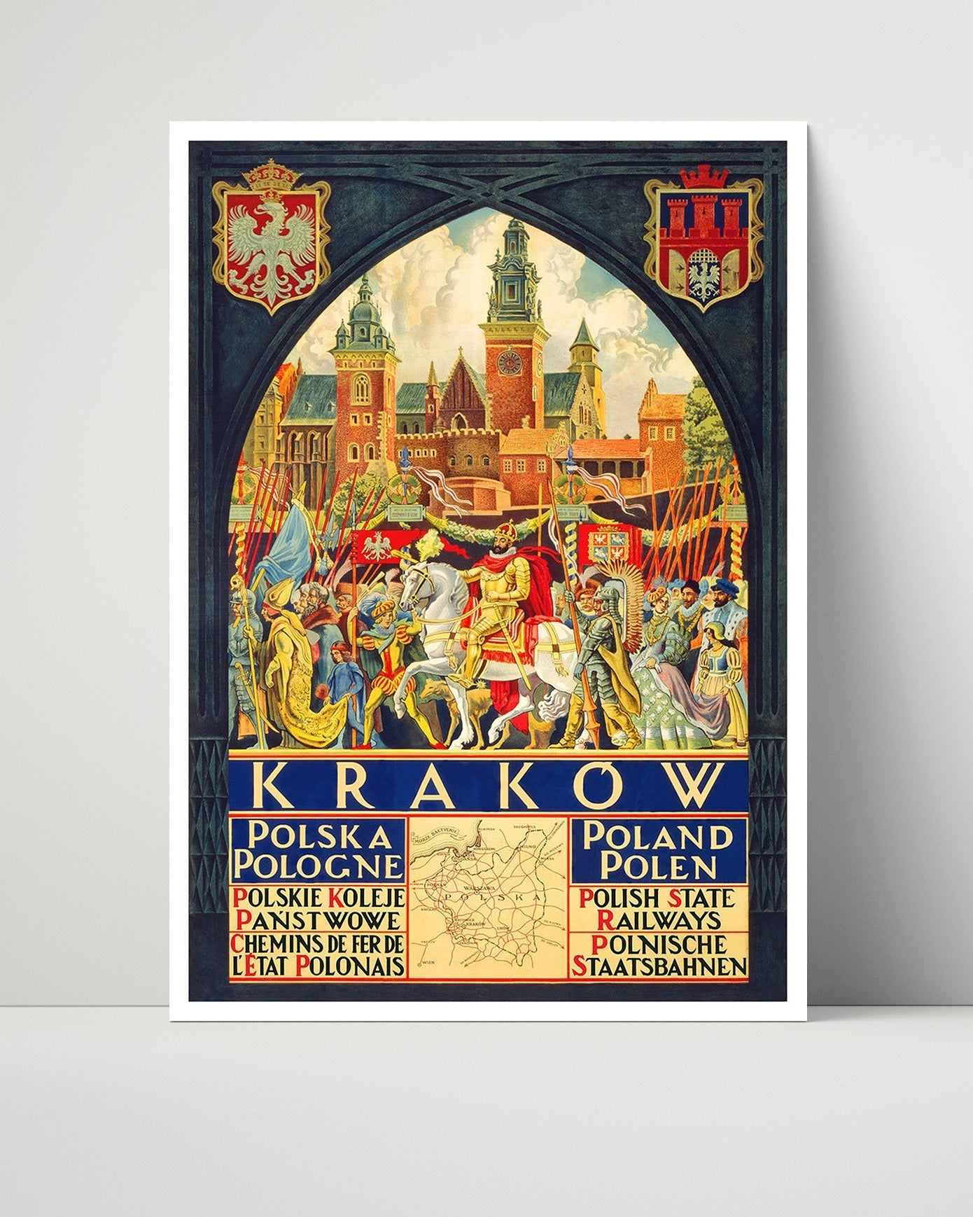 Classic Travel Unframed Poster -  Krakow - Polish State Railways