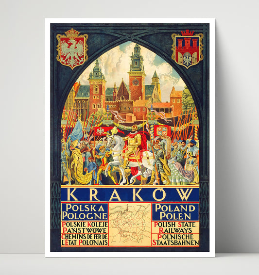 Krakow Polish State Railways - Travel - 16x20 Unframed Print