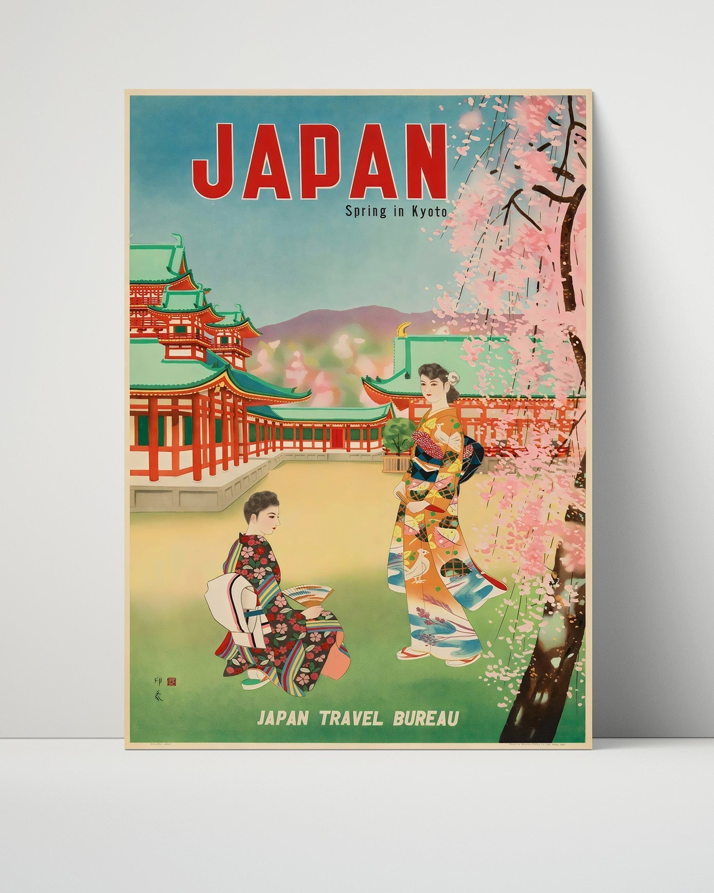 Classic Travel Unframed Poster -  Kyoto - Japan Spring