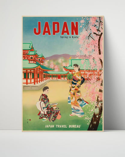 Classic Travel Unframed Poster -  Kyoto - Japan Spring
