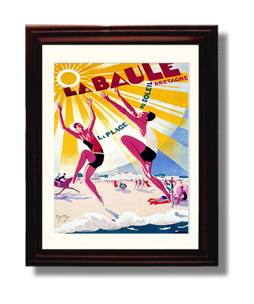 La Baule Bretagne travel poster wall art 8x10 Canvas