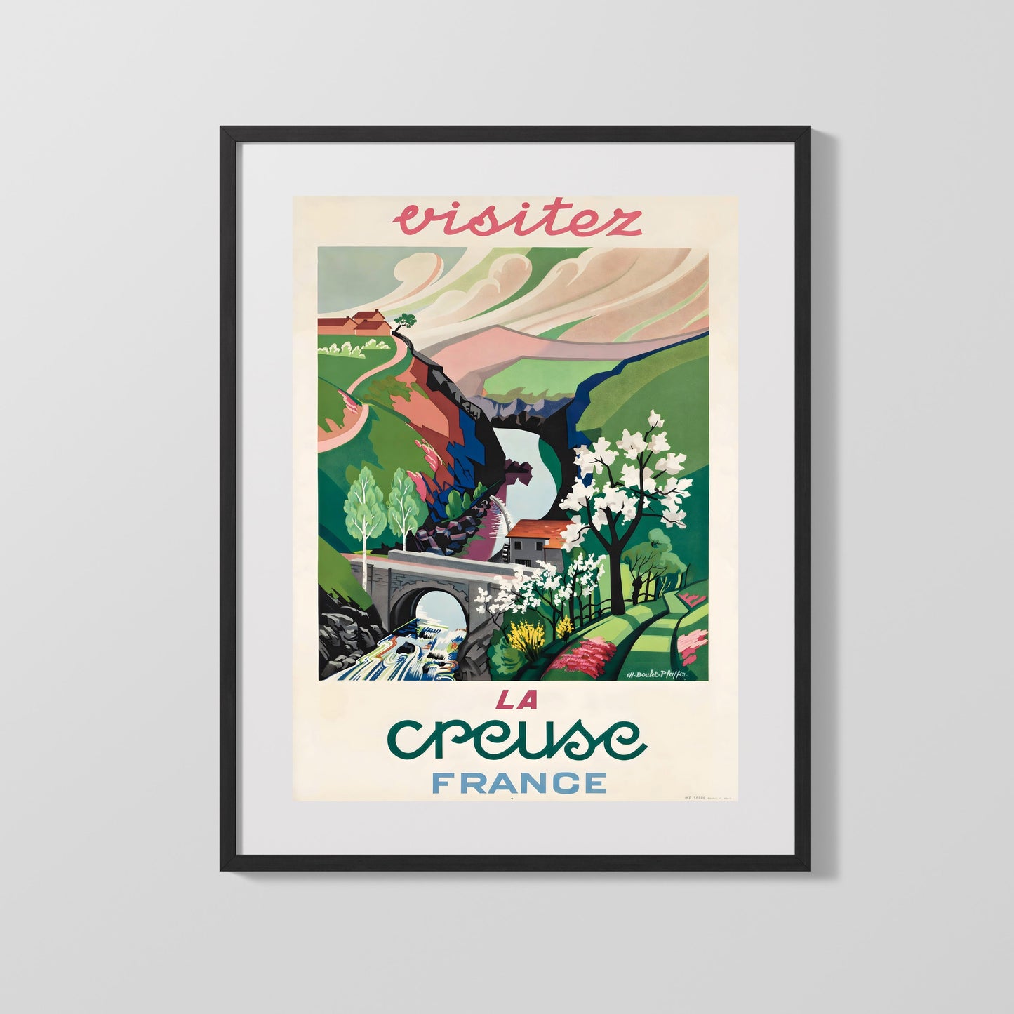 Classic Travel Poster - La Creuse - France