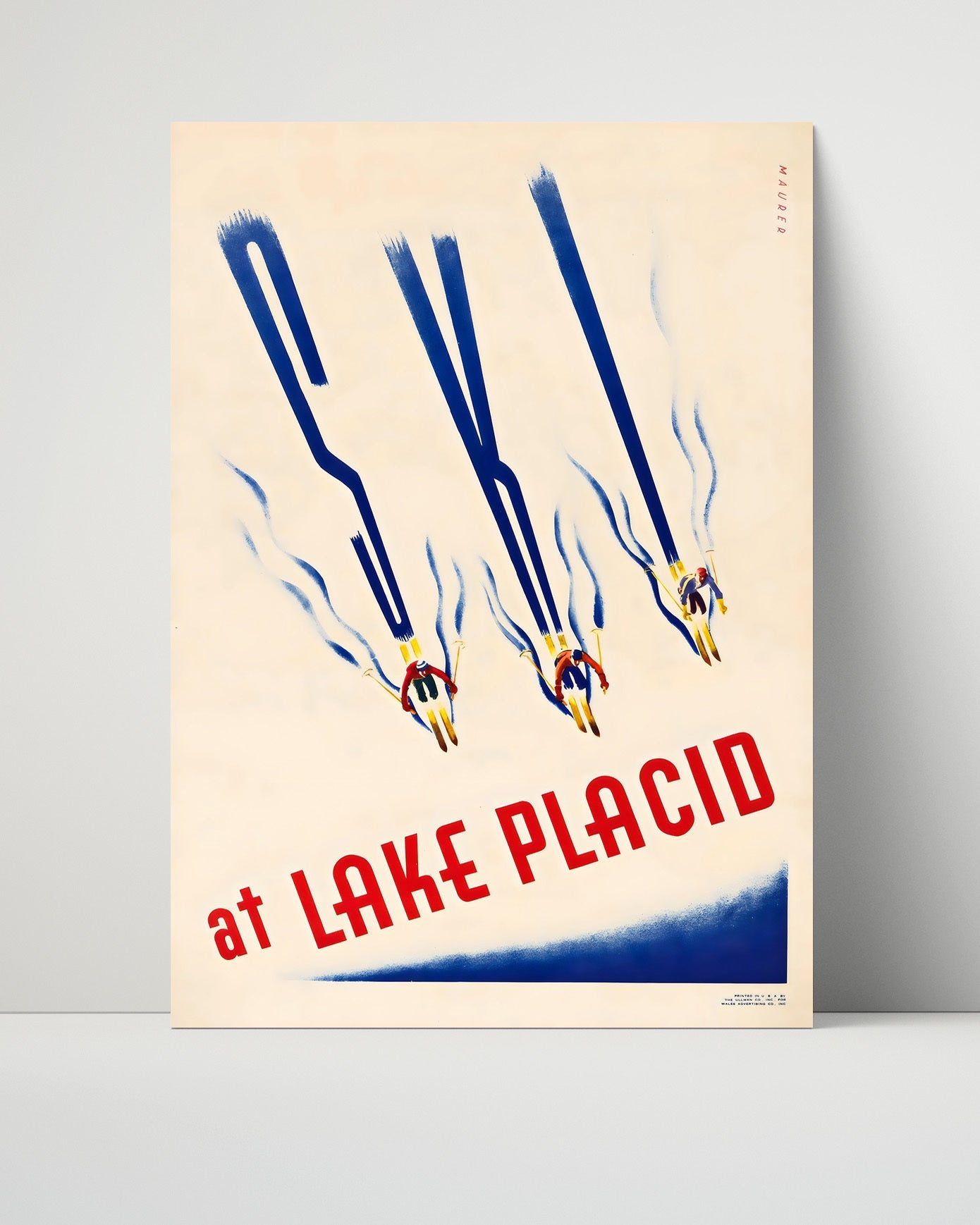 Classic Travel Poster - Lake Placid - Ski Resort