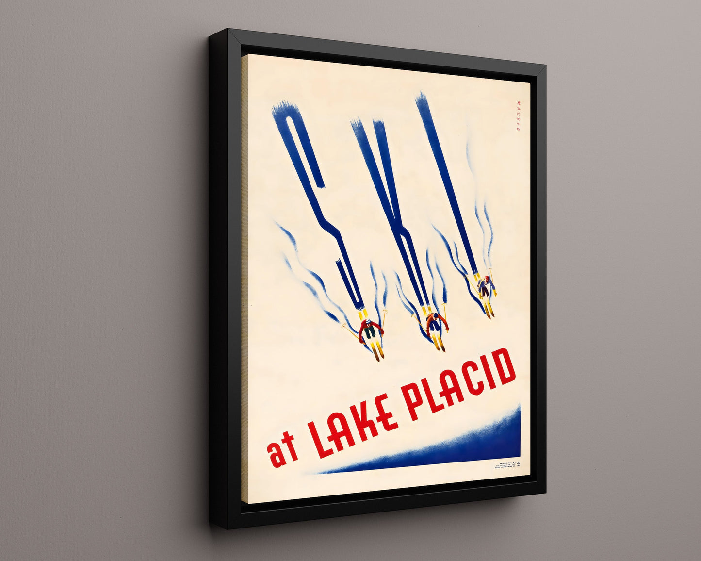 Classic Travel Poster - Lake Placid - Ski Resort