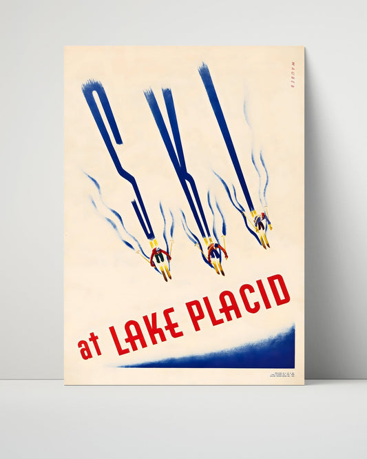 Classic Travel Unframed Poster -  Lake Placid - Ski Resort