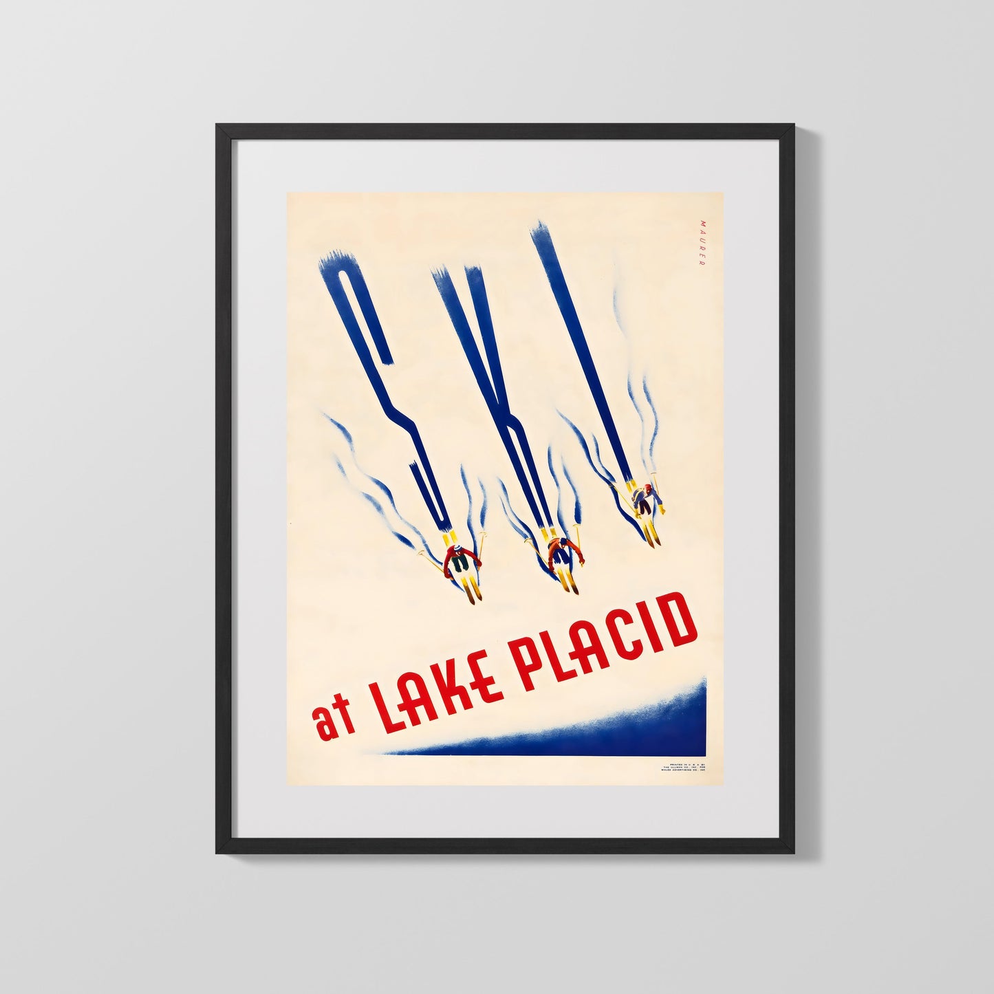 Classic Travel Poster - Lake Placid - Ski Resort