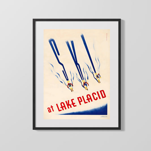 Classic Travel Poster - Lake Placid - Ski Resort