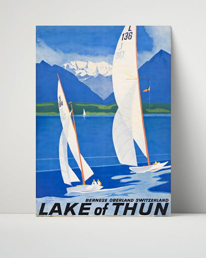 Classic Travel Unframed Poster -  Lake of Thun - Switzerland