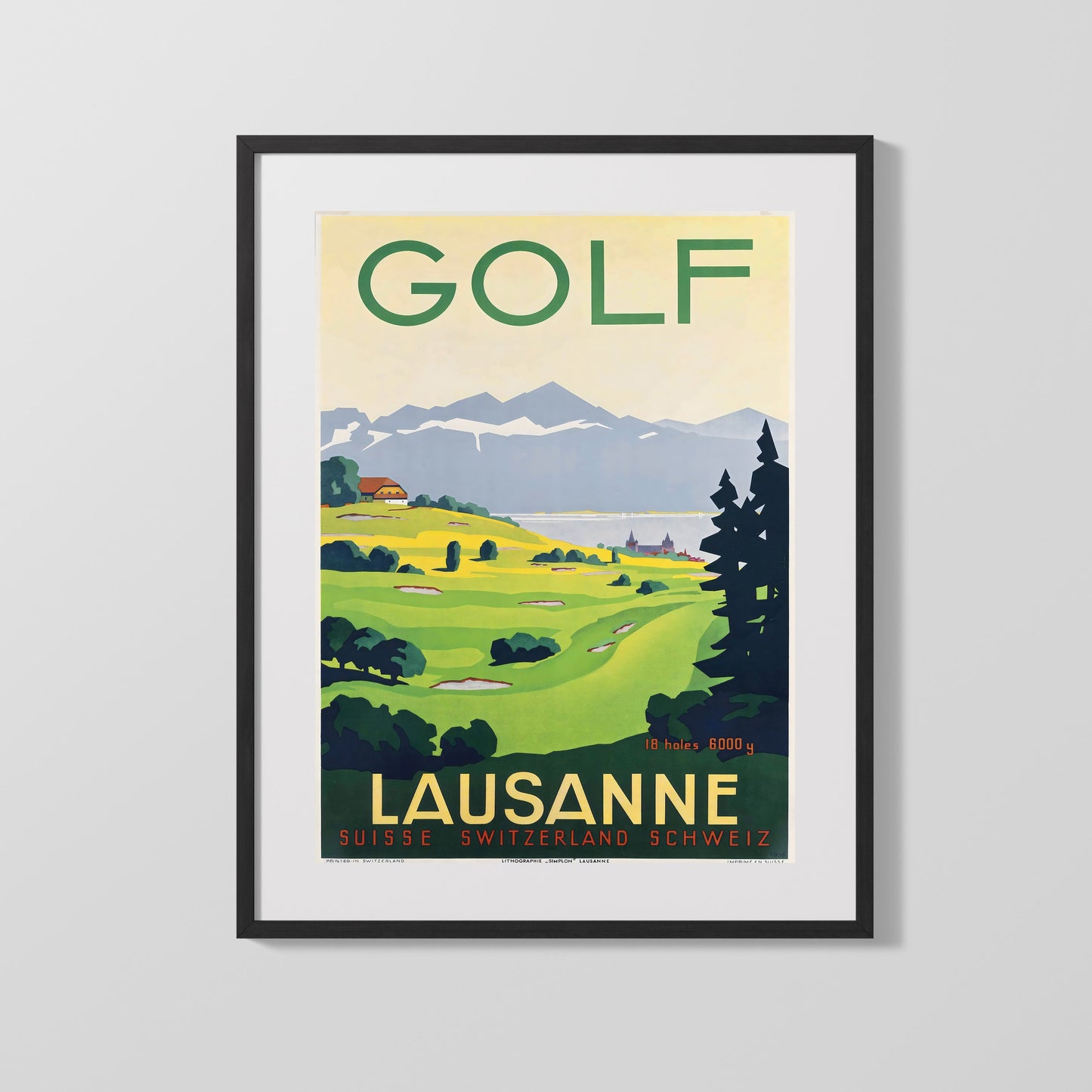 Classic Travel Poster - Lausanne - Golf