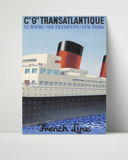Classic Travel Unframed Poster -  Le Havre - Transatlantique
